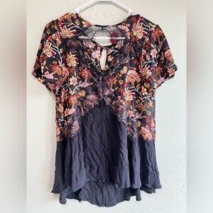 Daytrip Floral Black Women's Top